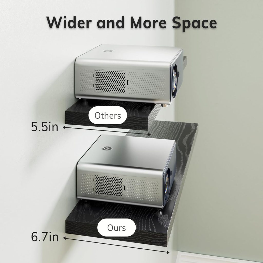 BAYKA floating shelves wide angle showing full wall installation - View 2